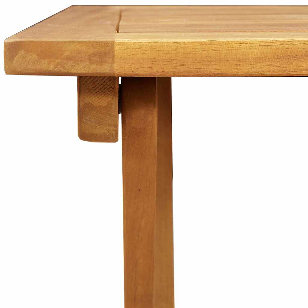 Mesa De Jardín Natural Madera De Acacia Sólida