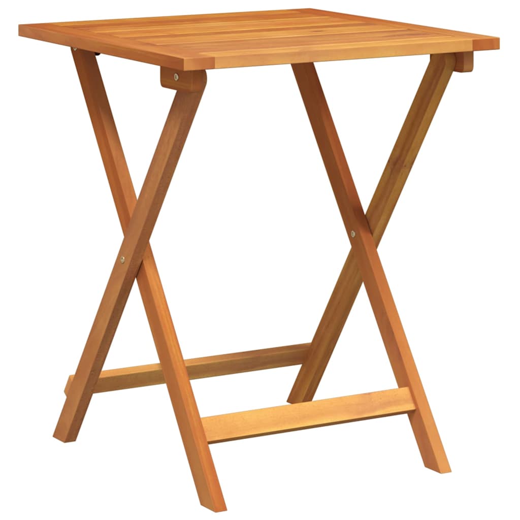 Mesa De Jardín Natural Madera De Acacia Sólida