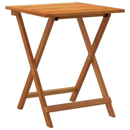 Mesa De Jardín Natural Madera De Acacia Sólida