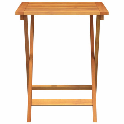 Mesa De Jardín Natural Madera De Acacia Sólida