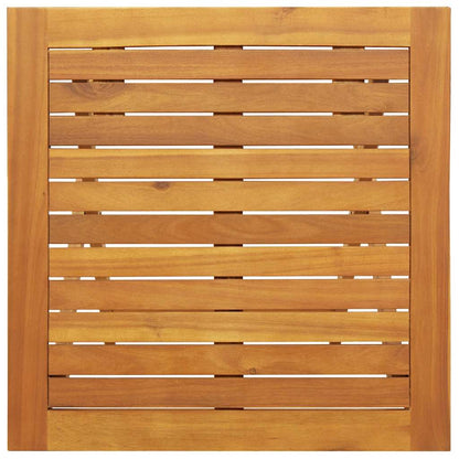 Mesa De Jardín Natural Madera De Acacia Sólida