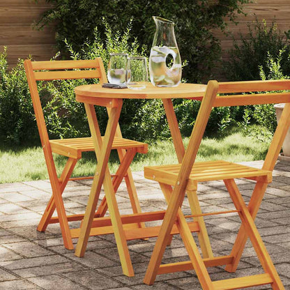 Mesa De Jardín Natural Madera De Acacia Sólida
