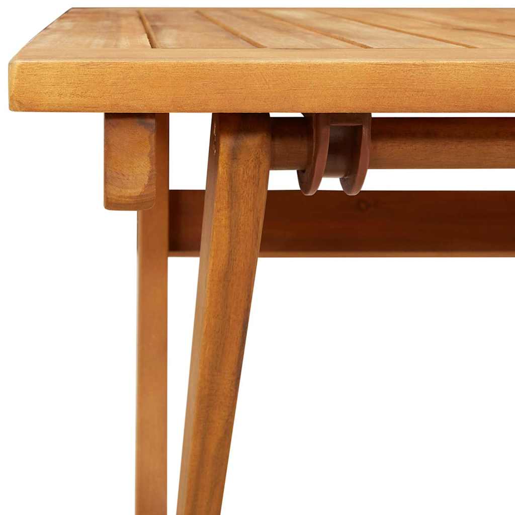 Mesa De Jardín Marrón 90 X 55 X 75 Cm Madera De Acacia Sólida