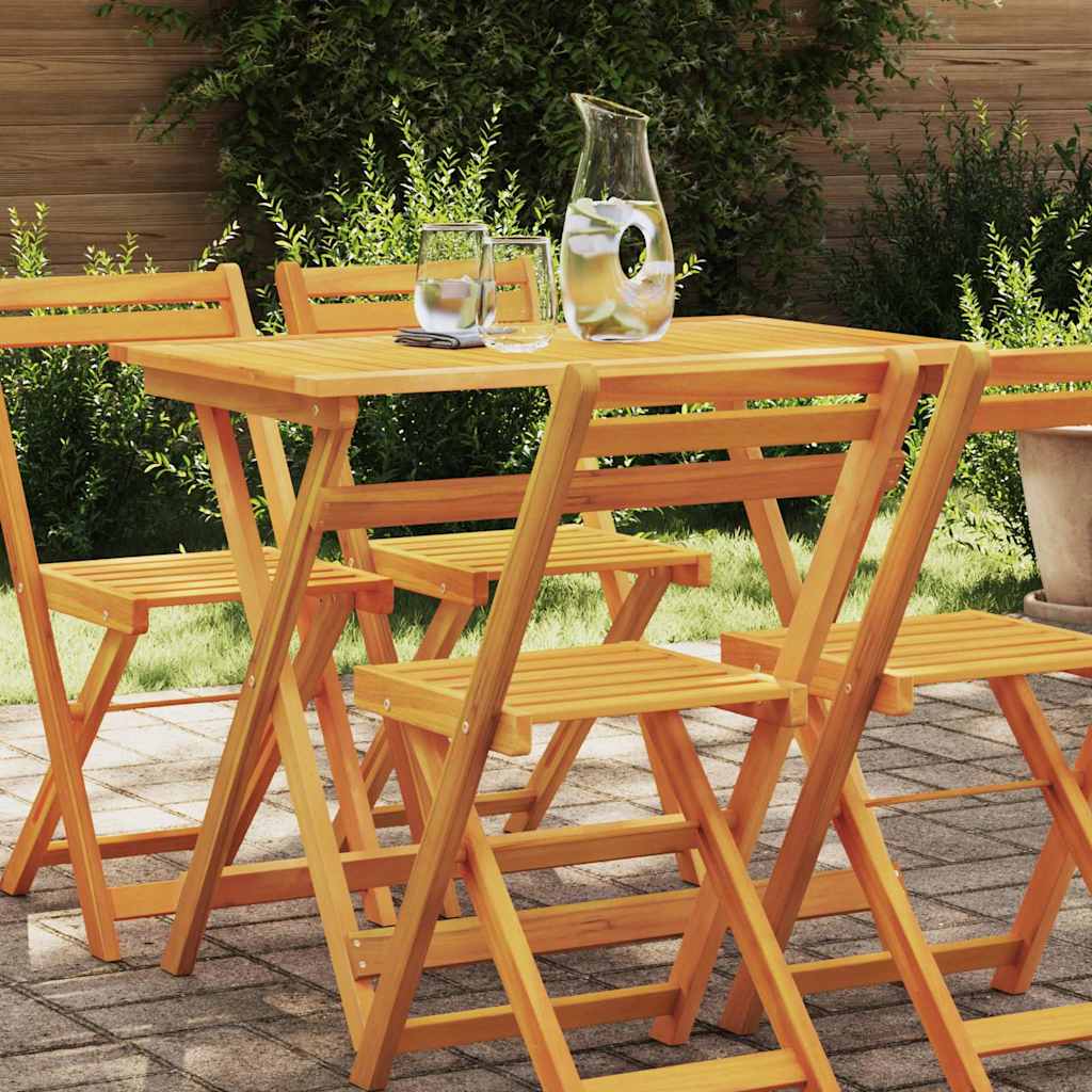 Mesa De Jardín Marrón 90 X 55 X 75 Cm Madera De Acacia Sólida