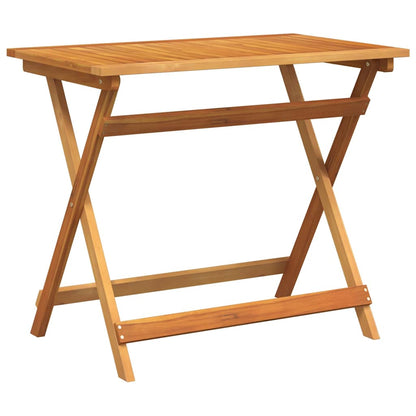 Mesa De Jardín Marrón 90 X 55 X 75 Cm Madera De Acacia Sólida