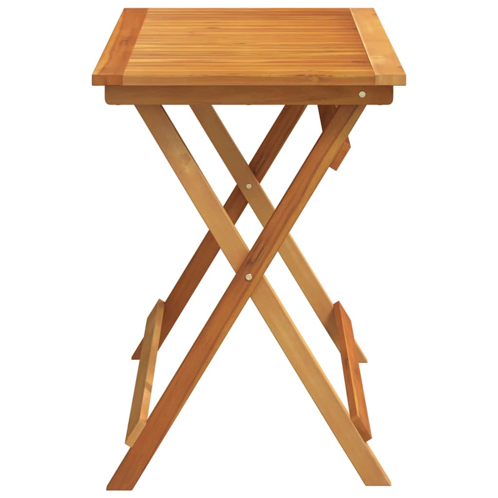 Mesa De Jardín Marrón 90 X 55 X 75 Cm Madera De Acacia Sólida