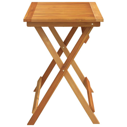 Mesa De Jardín Marrón 90 X 55 X 75 Cm Madera De Acacia Sólida