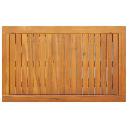 Mesa De Jardín Marrón 90 X 55 X 75 Cm Madera De Acacia Sólida