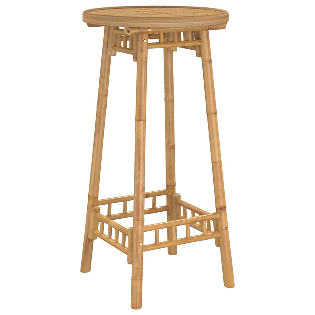 Conjunto De Bar Para Exterior De 3 Piezas Plegable De Bambú