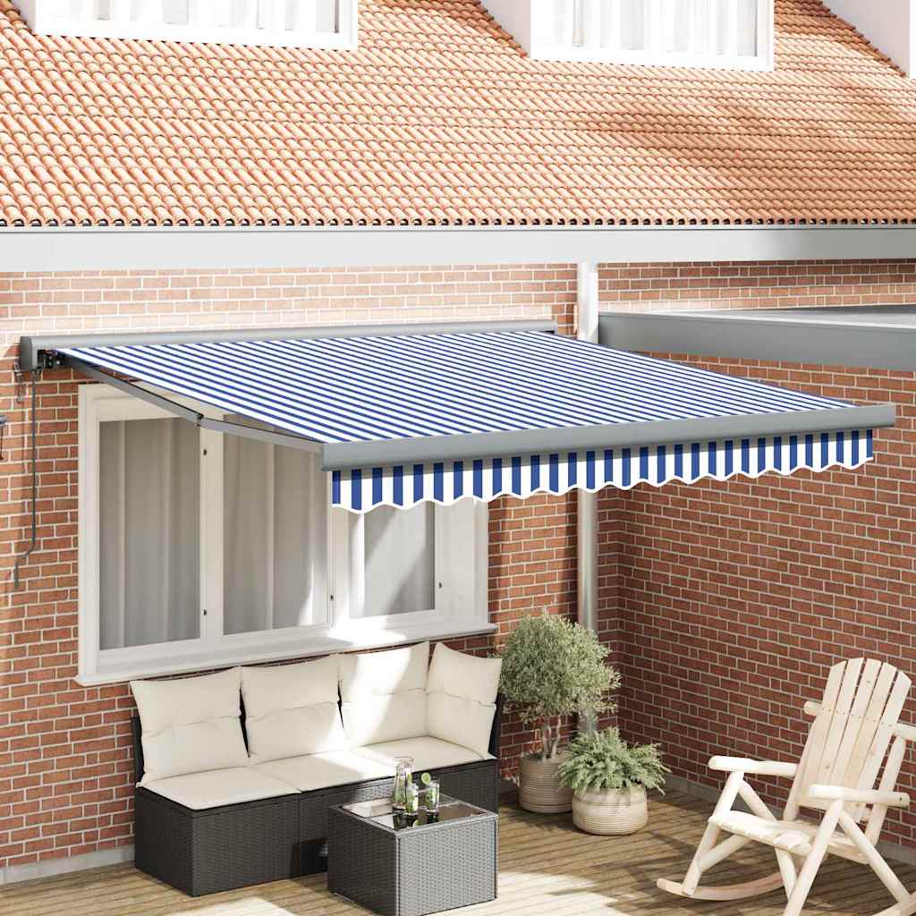 Toldo Retráctil Aluminio Y Tela Gris 3X2,5 M