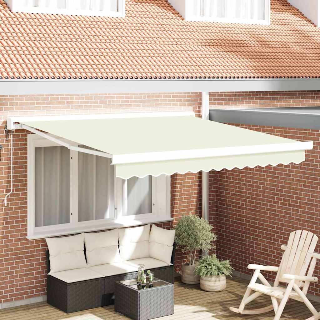 Toldo Retráctil Aluminio Y Tela Gris 3X2,5 M