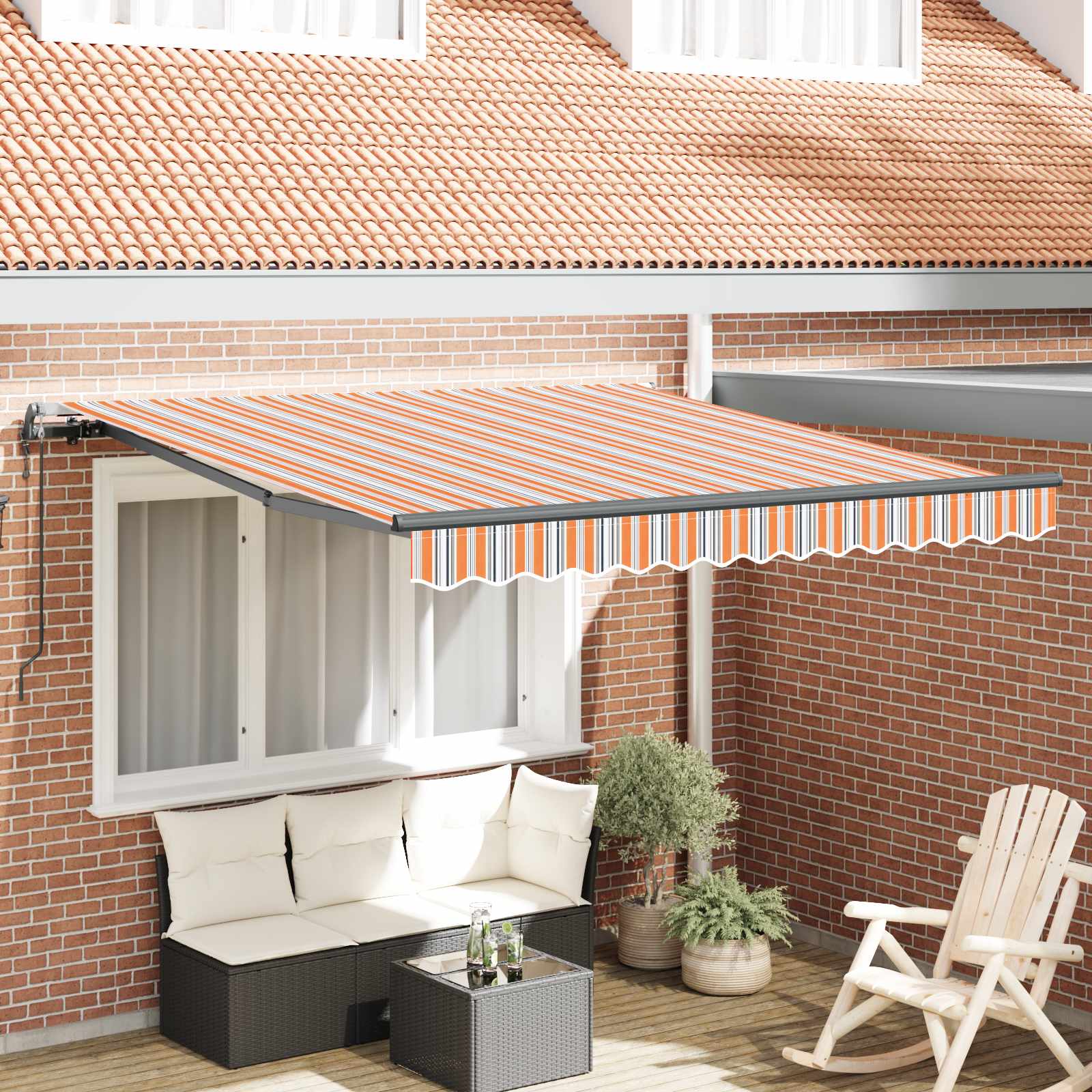 Toldo Retráctil Automático Gris