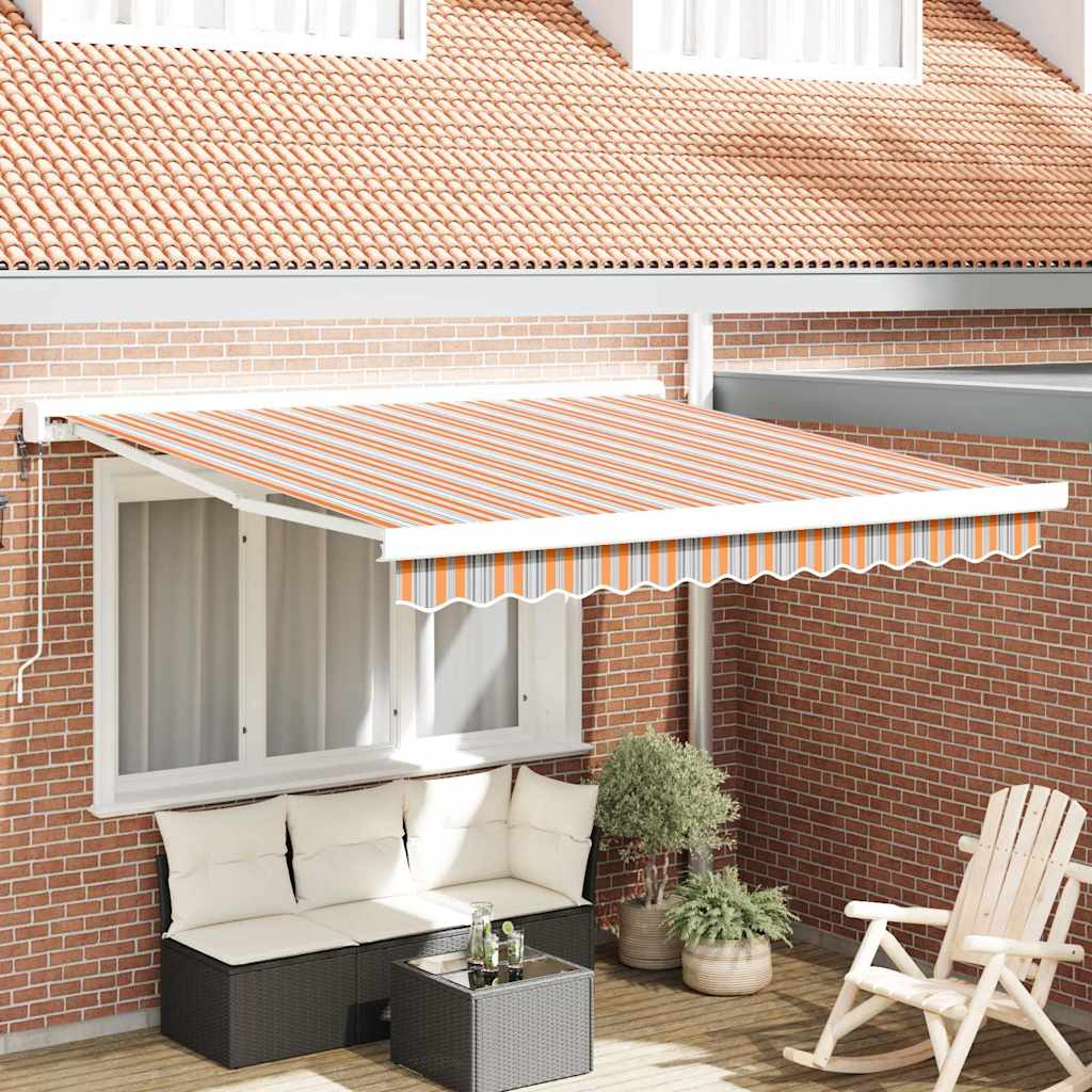 Toldo Retráctil Aluminio Y Tela Gris 3X2,5 M