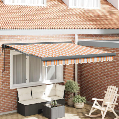 Toldo Retráctil Aluminio Y Tela Gris 3X2,5 M