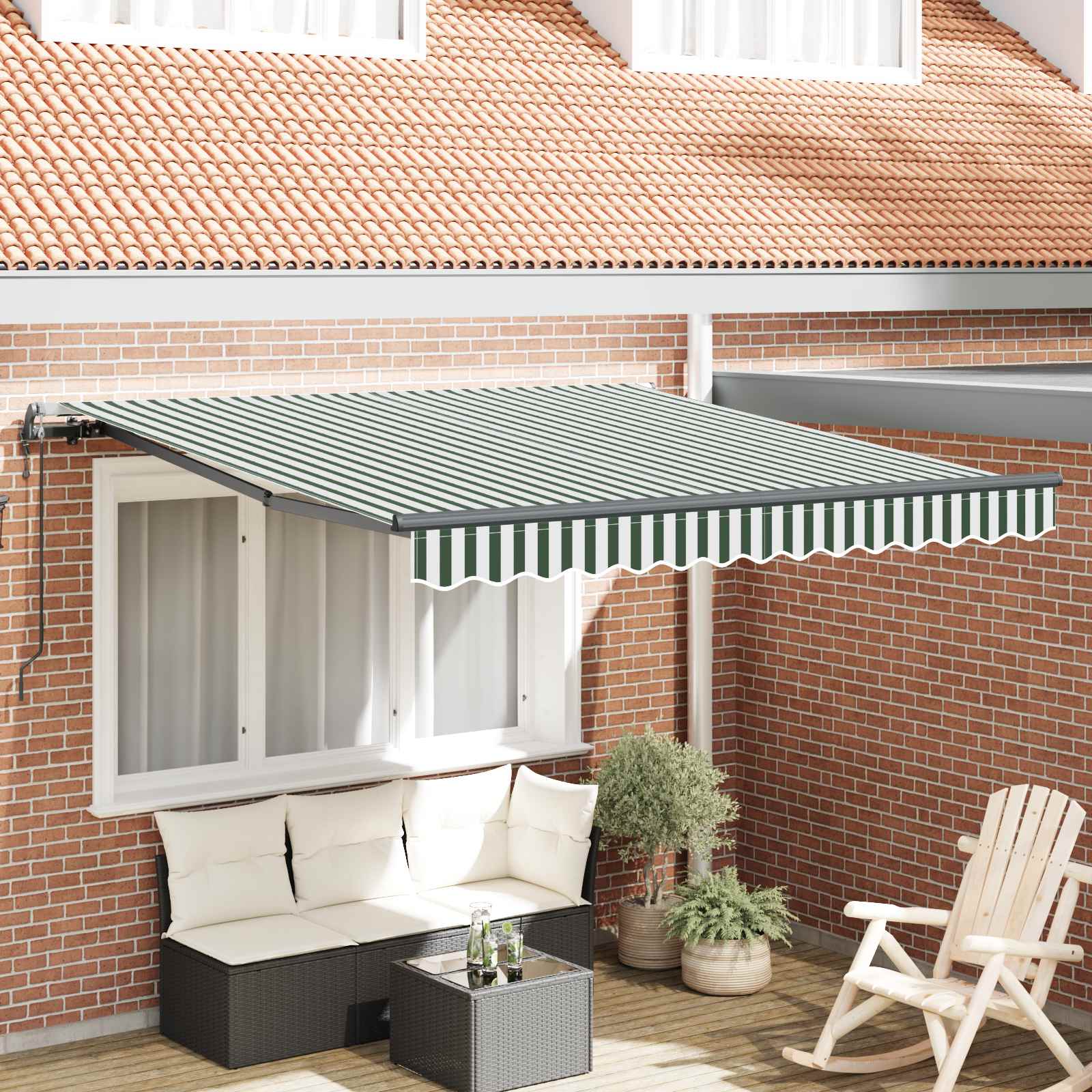 Toldo Retráctil Automático Gris