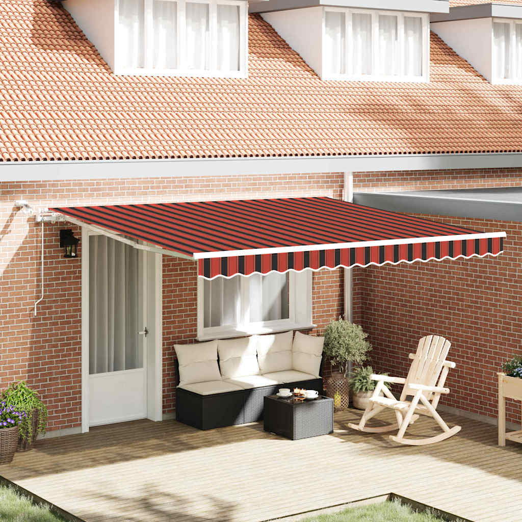 Toldo Retráctil Aluminio Y Tela Gris 3X2,5 M