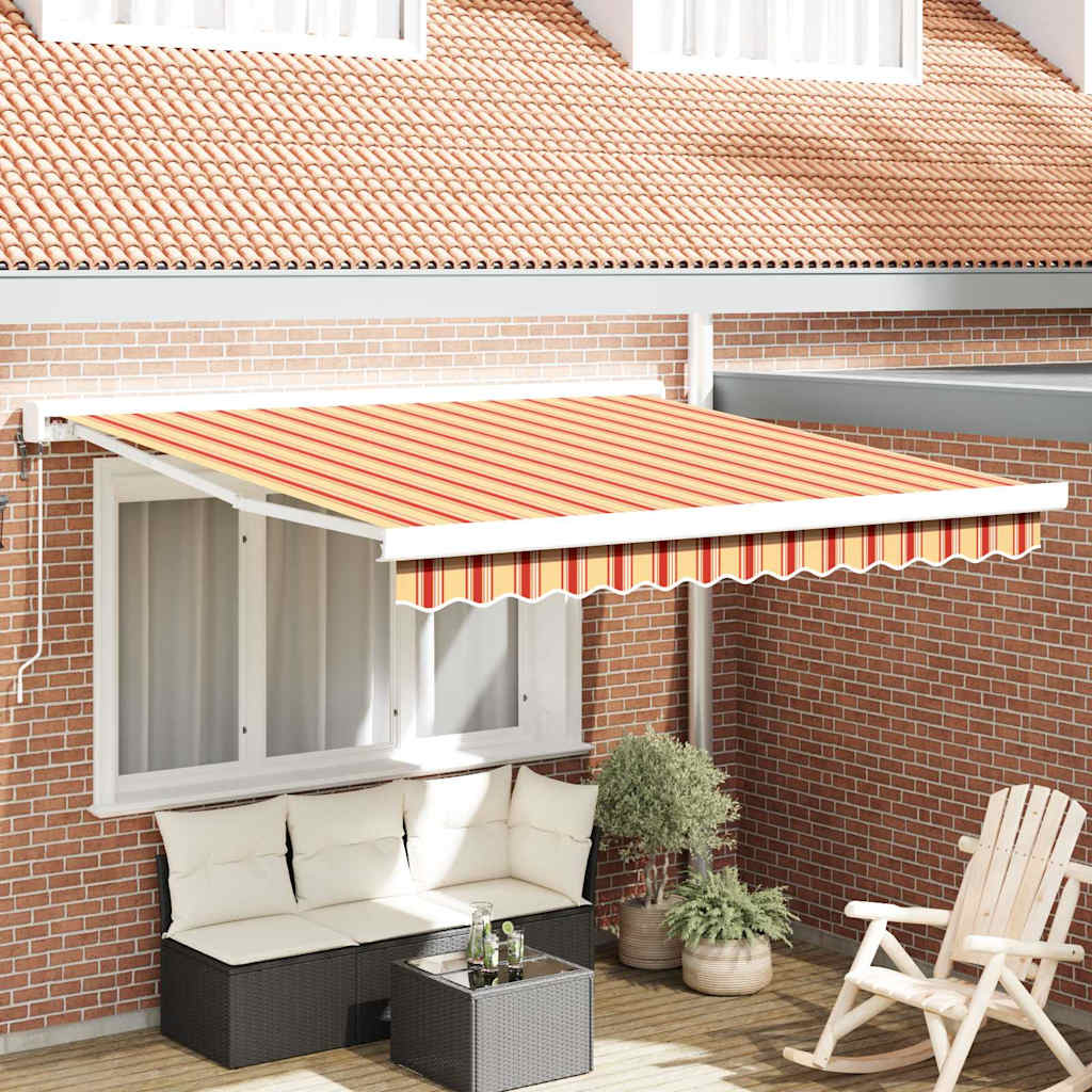 Toldo Retráctil Aluminio Y Tela Gris 3X2,5 M