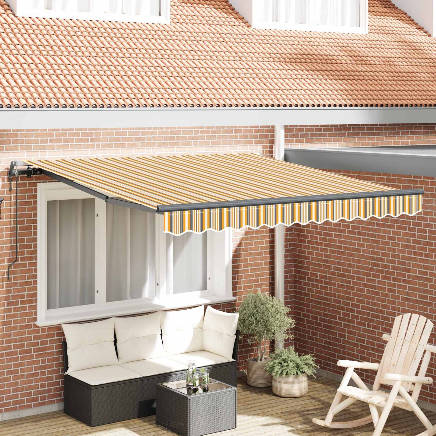 Toldo Retráctil Automático Gris