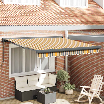 Toldo Retráctil Aluminio Y Tela Gris 3X2,5 M