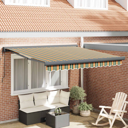 Toldo Retráctil Aluminio Y Tela Gris 3X2,5 M