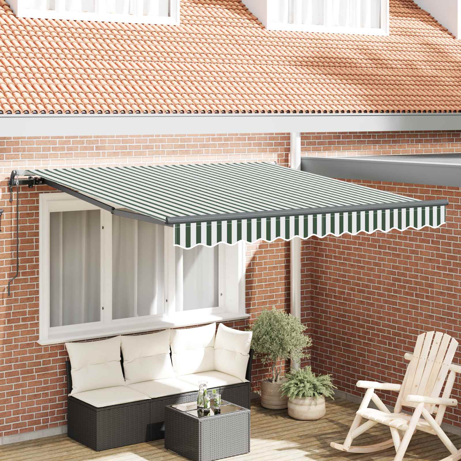 Toldo Retráctil Automático Gris