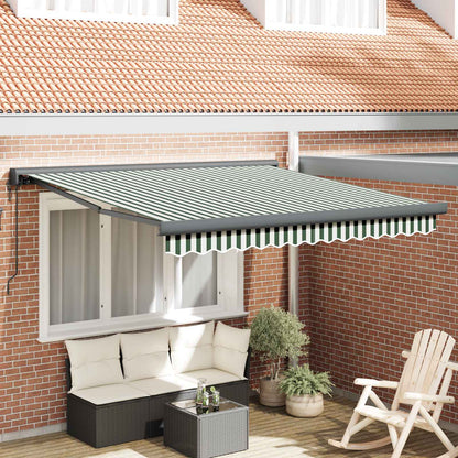 Toldo Retráctil Aluminio Y Tela Gris 3X2,5 M
