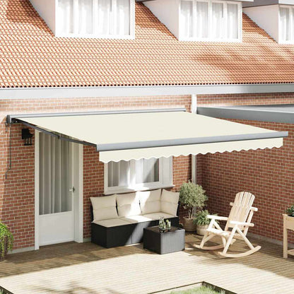 Toldo Retráctil Aluminio Y Tela Gris 3X2,5 M