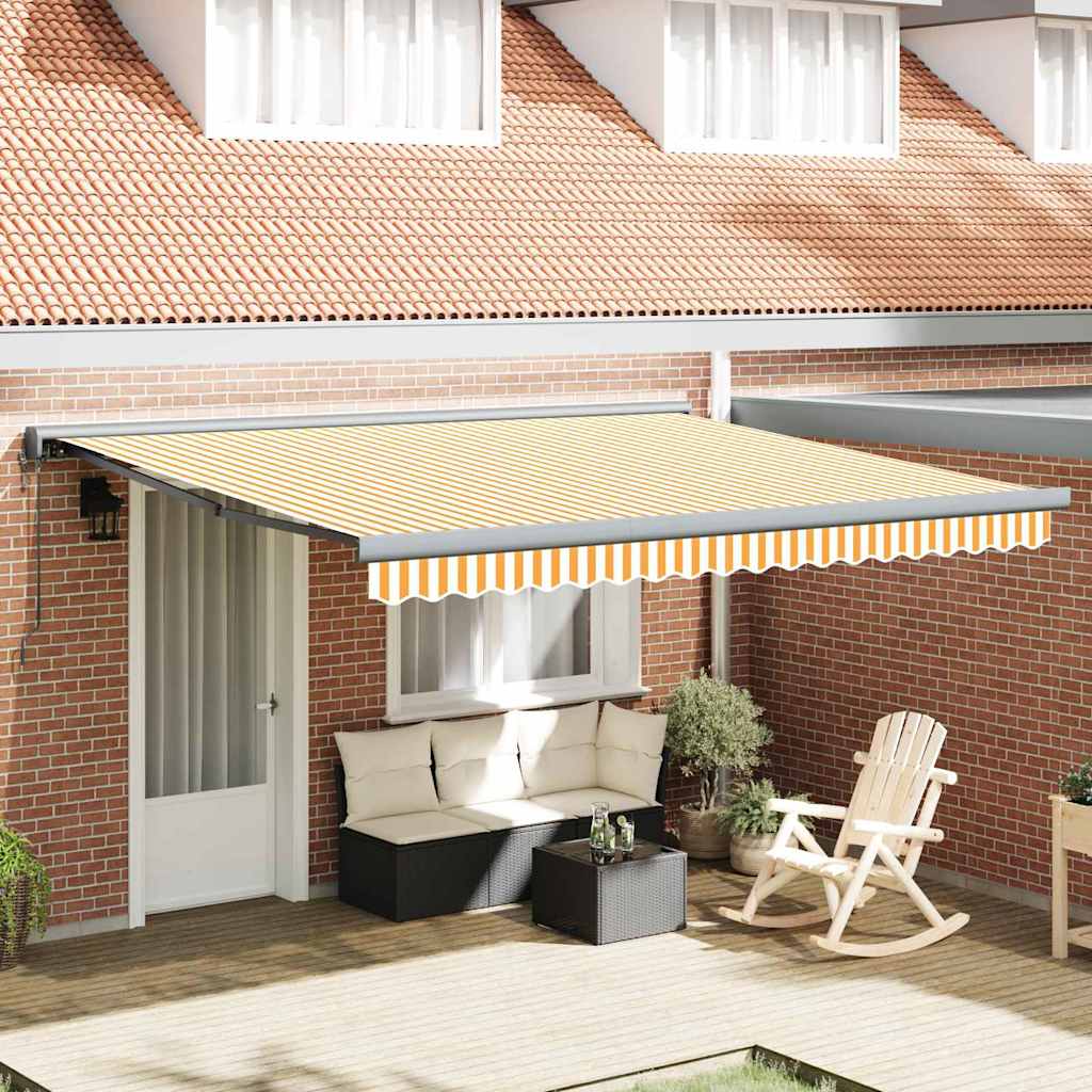 Toldo Retráctil Aluminio Y Tela Gris 3X2,5 M
