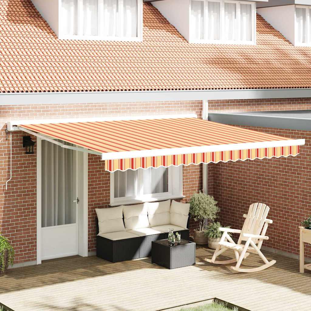 Toldo Retráctil Aluminio Y Tela Gris 3X2,5 M