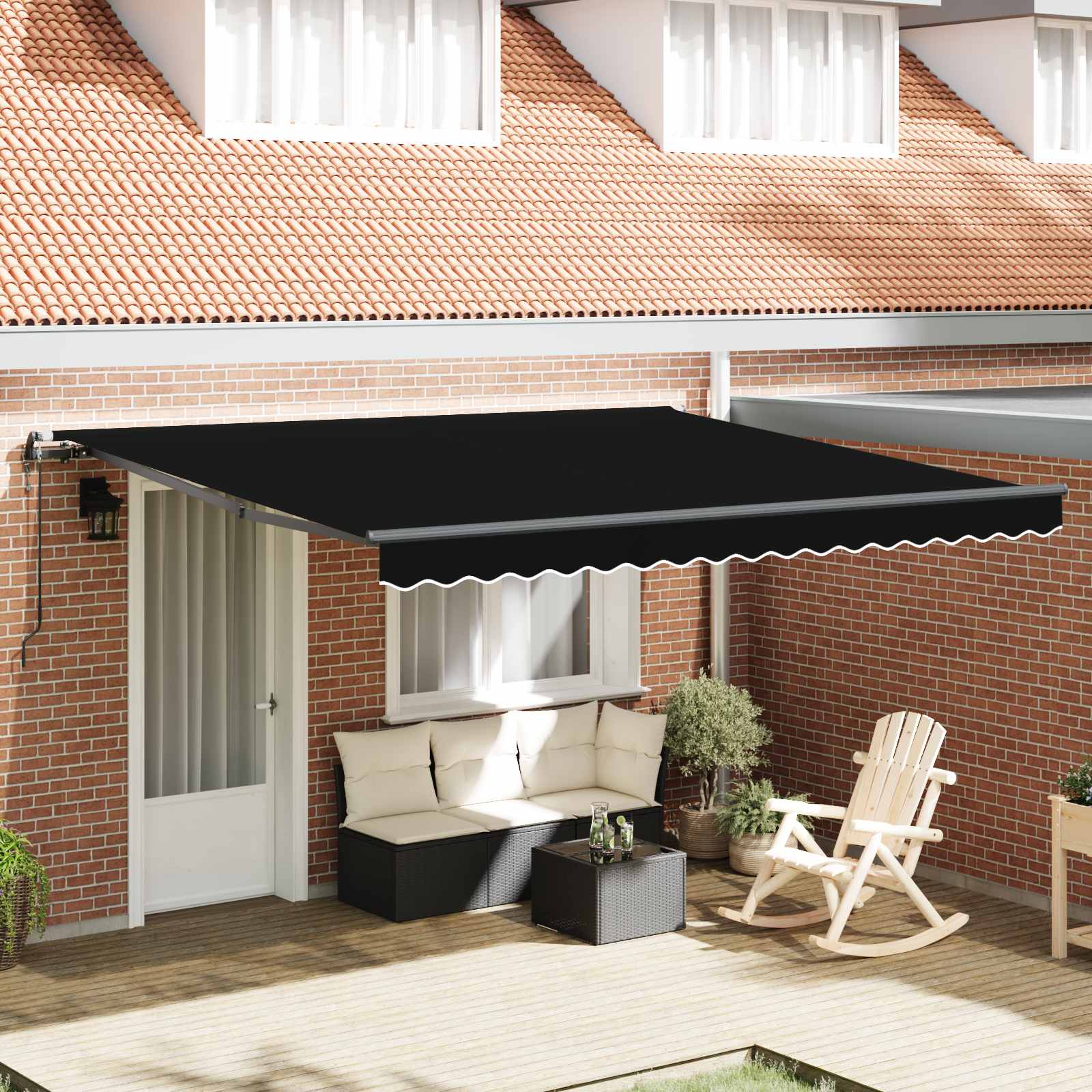 Toldo Retráctil Automático Gris