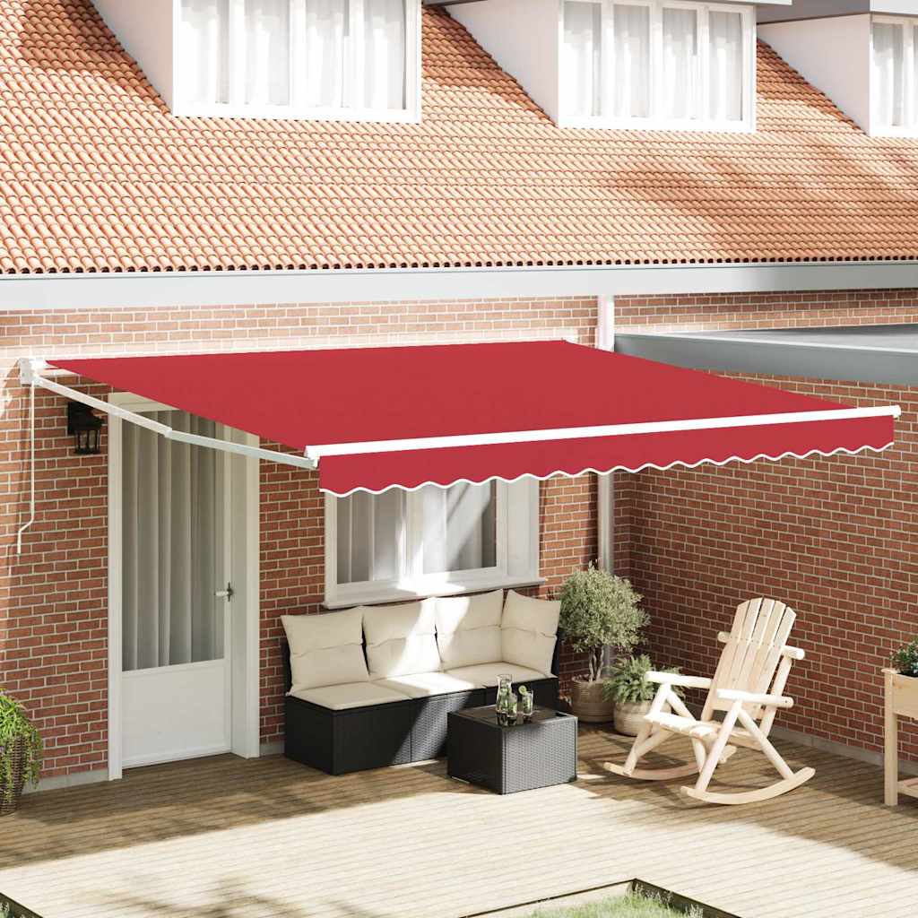 Toldo Retráctil Aluminio Y Tela Gris Antracita