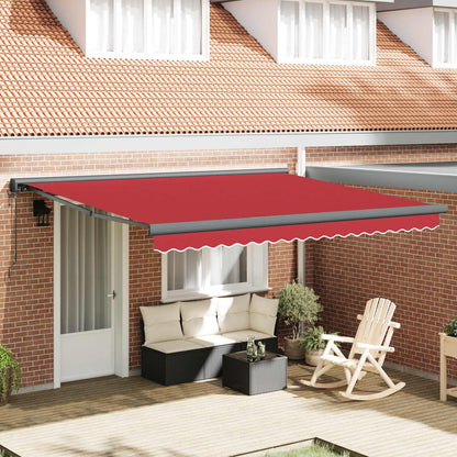 Toldo Retráctil Aluminio Y Tela Gris 3X2,5 M