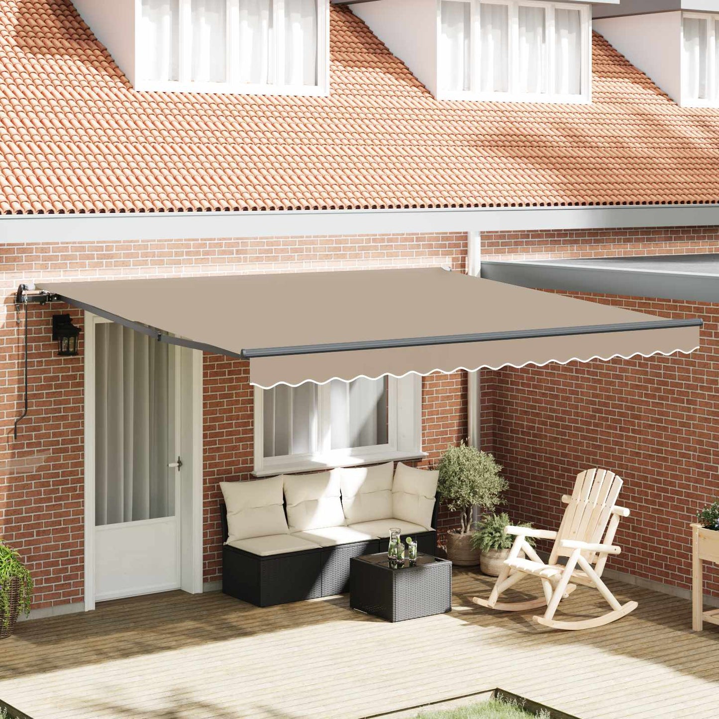 Toldo Retráctil Automático Gris