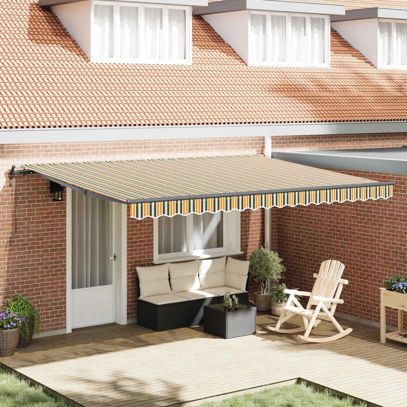 Toldo Retráctil Automático Gris