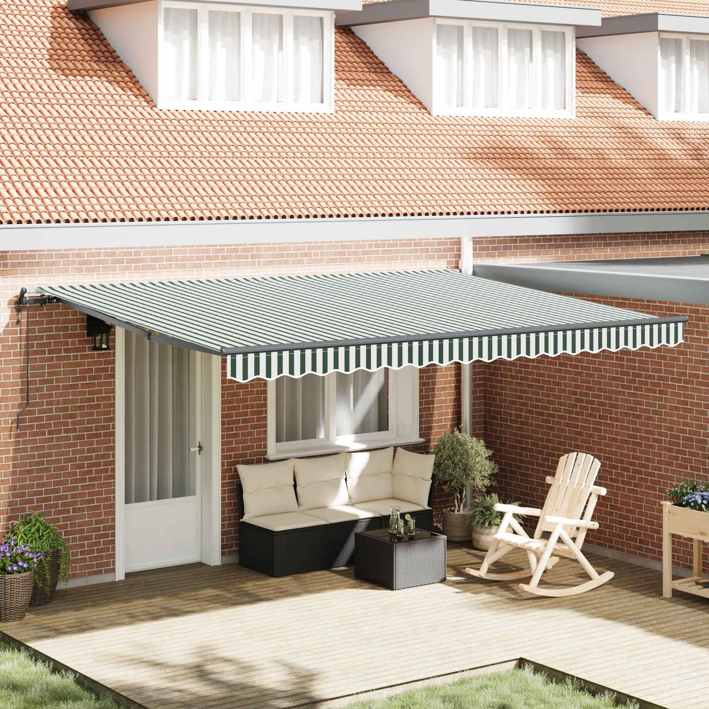 Toldo Retráctil Automático Gris