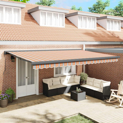 Toldo Retráctil Aluminio Y Tela Gris 3X2,5 M