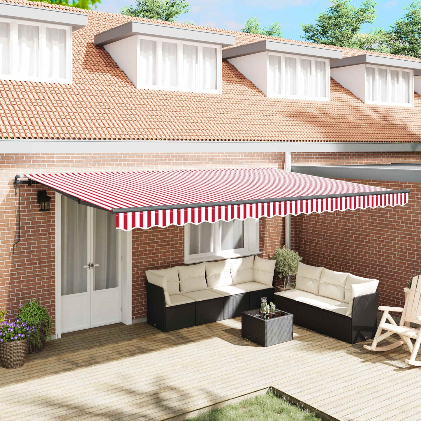Toldo Retráctil Automático Gris