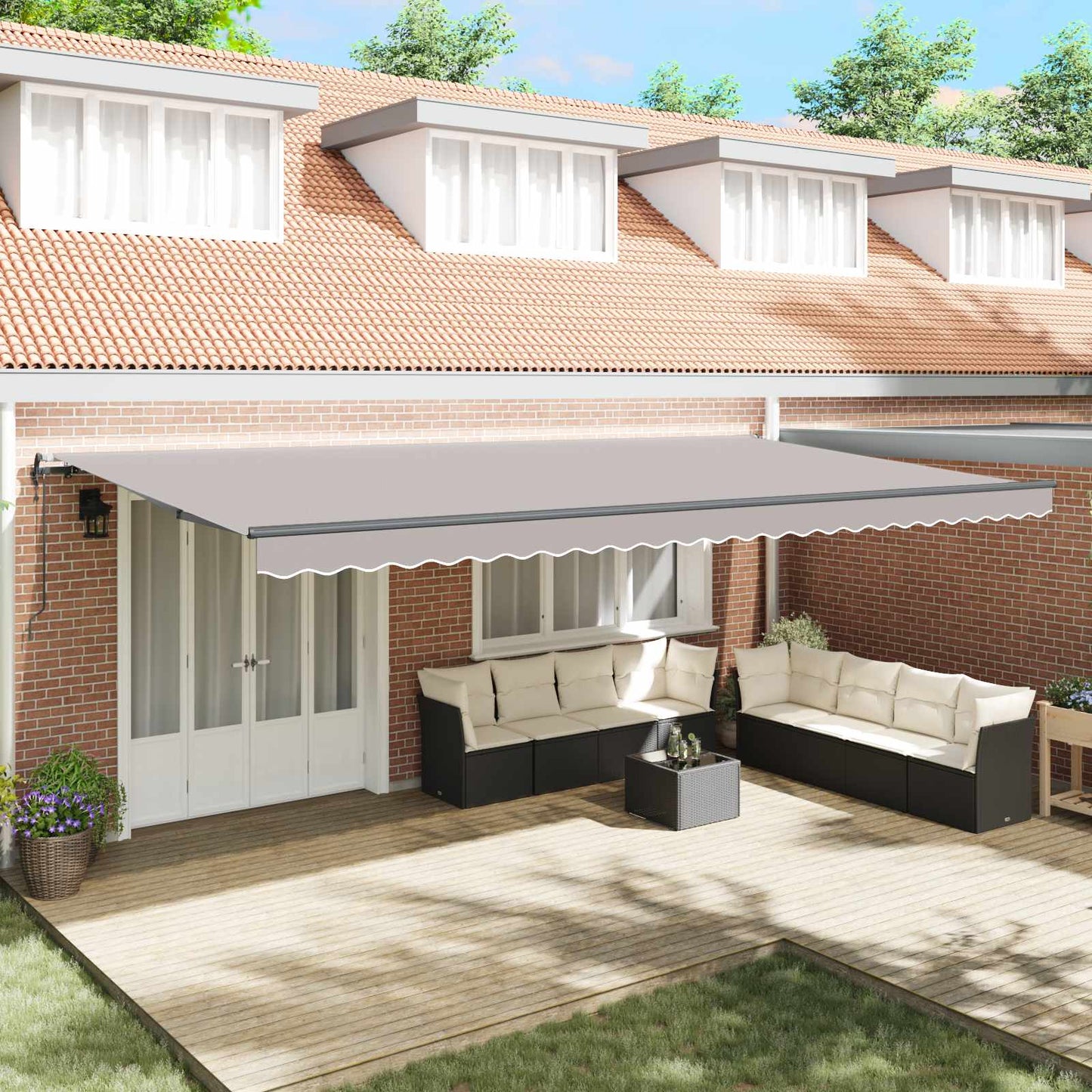 Toldo Retráctil Automático Gris