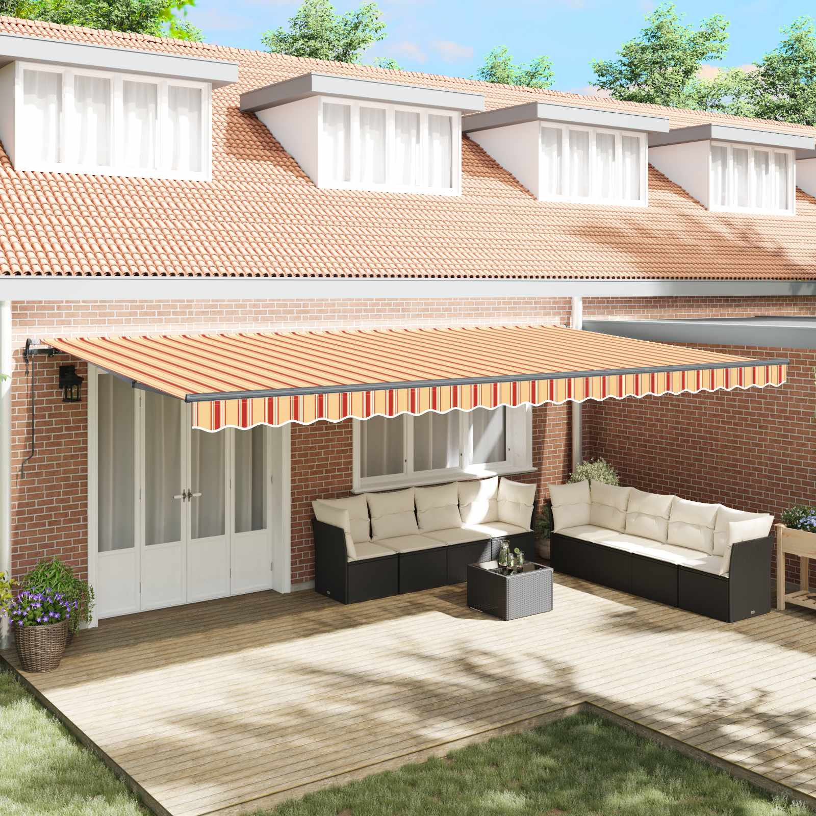 Toldo Retráctil Automático Gris