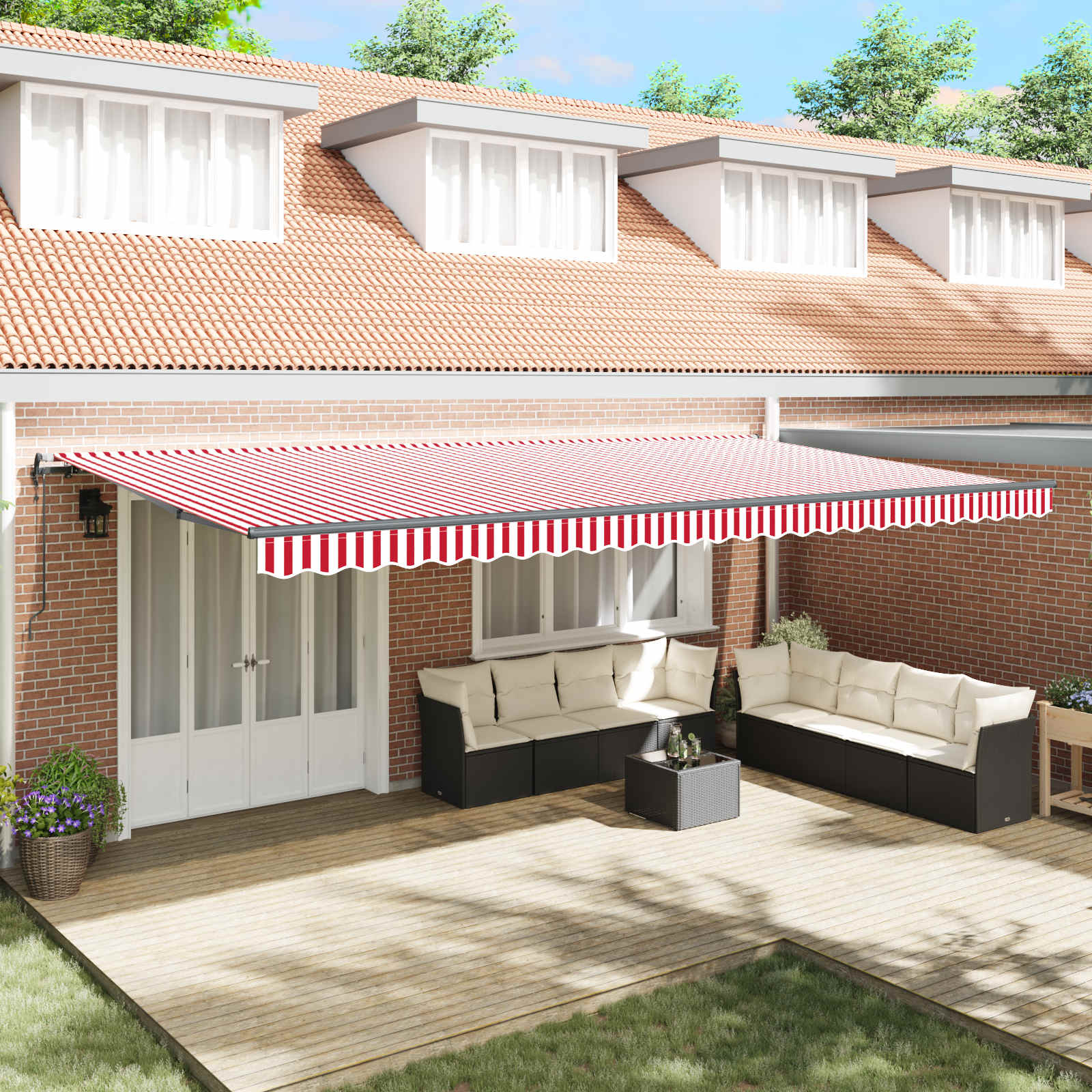Toldo Retráctil Automático Gris