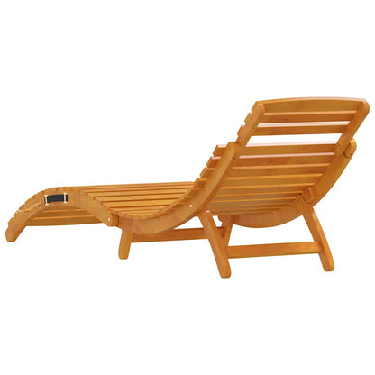 Tumbona 3 Pcs Marrón Madera De Acacia Sólida