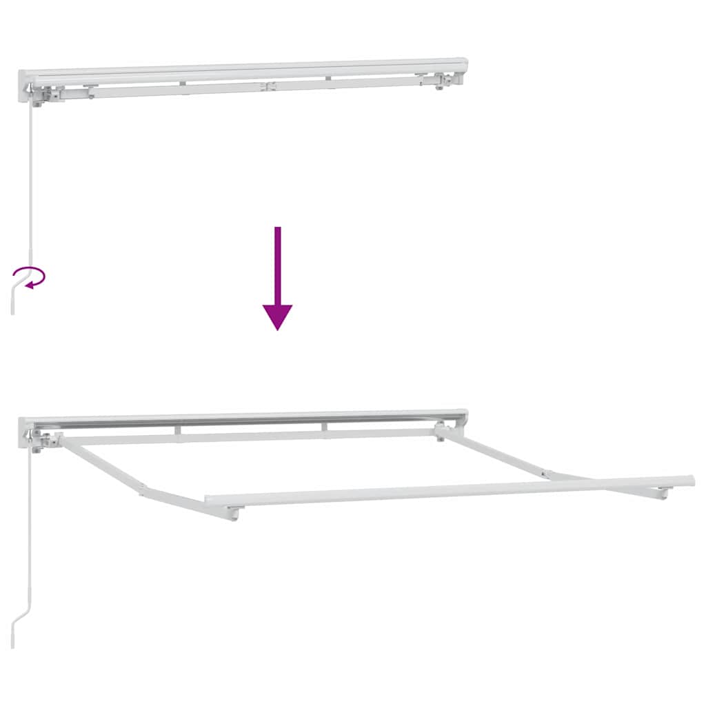 Estructura Del Toldo Manual Ajustable 2,5 X 2 M Acero