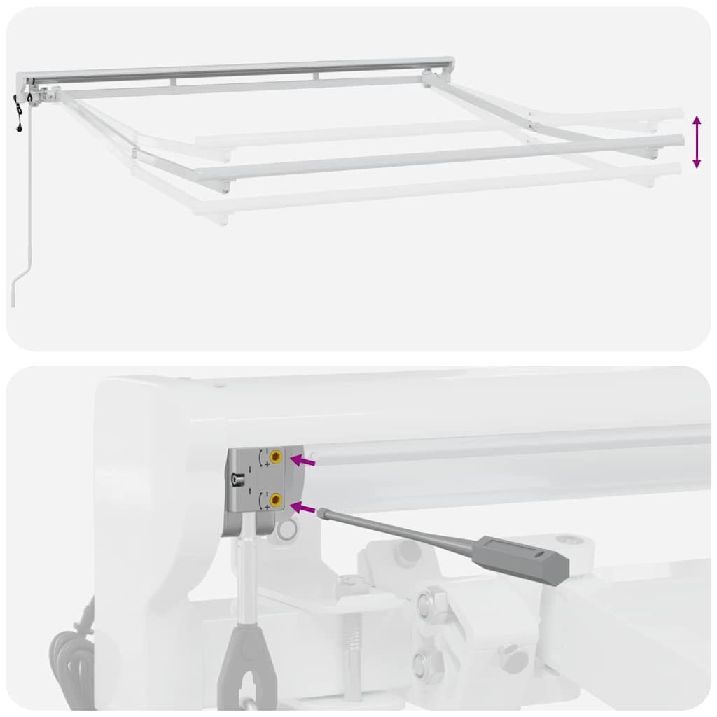 Estructura Del Toldo Ajustable 2,5 X 2 M Acero