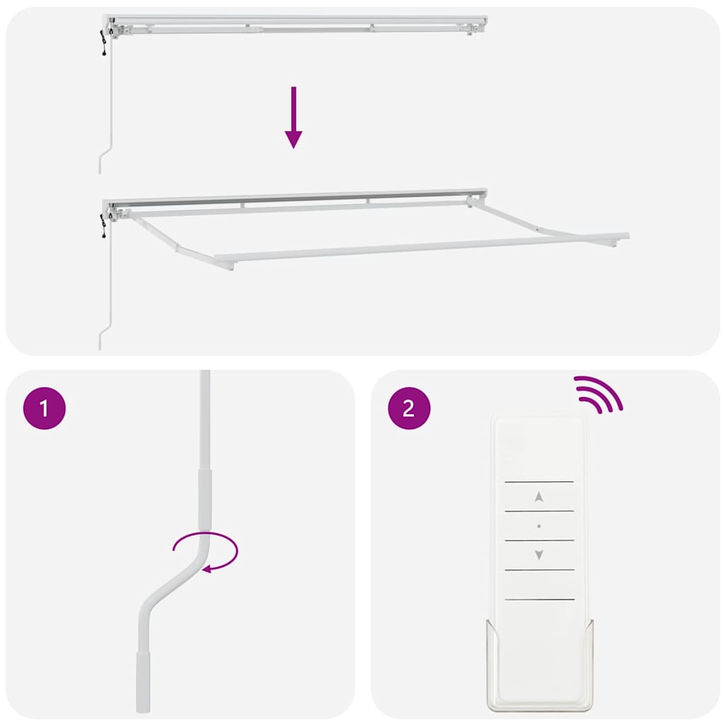 Estructura Del Toldo Ajustable 3,5 X 2 M Acero