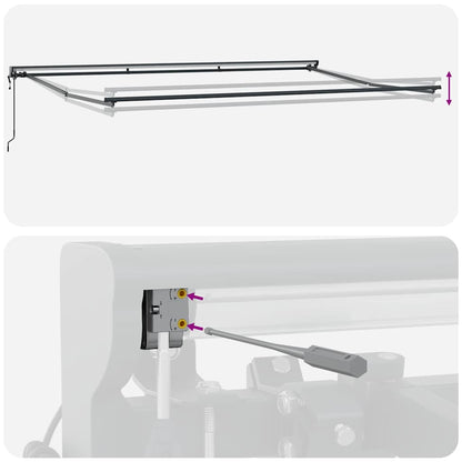Estructura Del Toldo Ajustable Acero