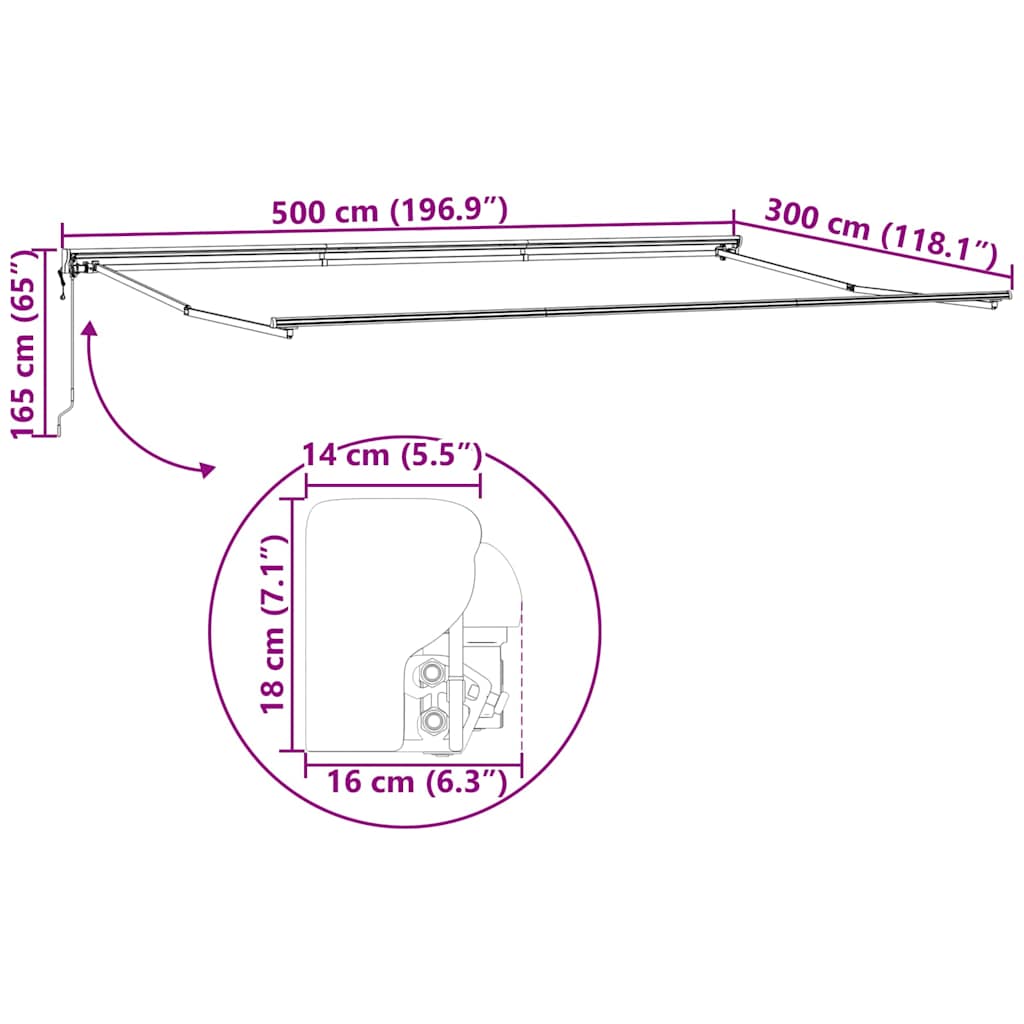 Estructura Del Toldo Ajustable Acero
