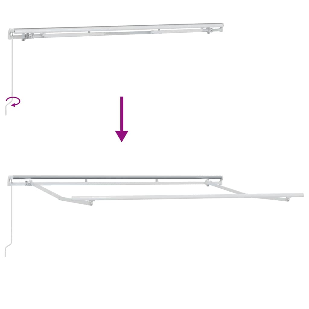Estructura Del Toldo Manual 3,5 X 2 M Metal