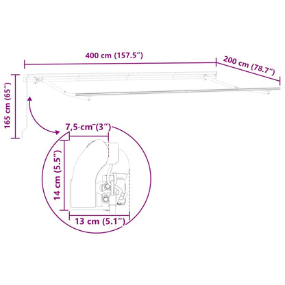 Estructura Del Toldo Manual 4 X 2 M Metal