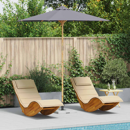 Sombrilla De Jardín Ø 270 X 260 Cm Bambú Redondo