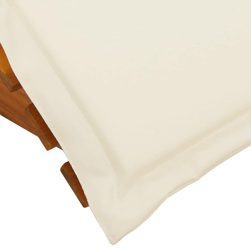 Tumbona Con Cojín 2 Pcs Marrón Madera De Acacia Sólida
